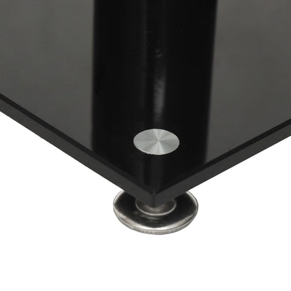 vidaXL Supports de haut-parleurs 2 pcs noir verre trempé 1 pilier