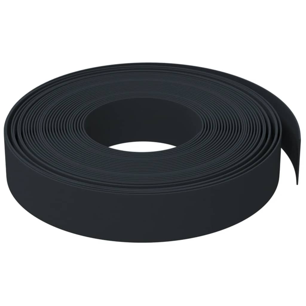 vidaXL Bordure de jardin noir 10 m 10 cm polyéthylène