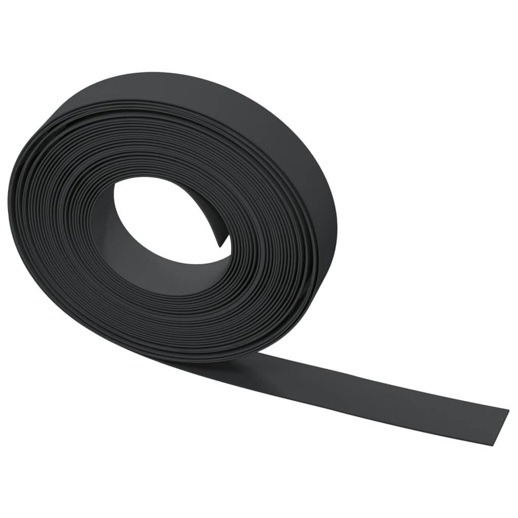 vidaXL Bordure de jardin noir 10 m 10 cm polyéthylène