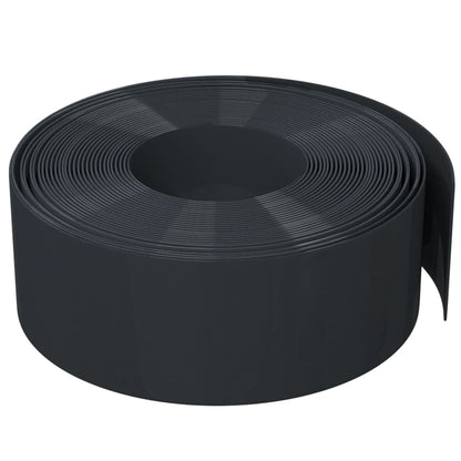 vidaXL Bordure de jardin noir 10 m 20 cm polyéthylène