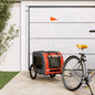 vidaXL Remorque de vélo pour animaux de compagnie orange et gris
