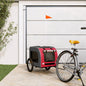 vidaXL Remorque de vélo pour animaux de compagnie rouge et gris