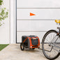 vidaXL Remorque de vélo pour animaux de compagnie orange et gris