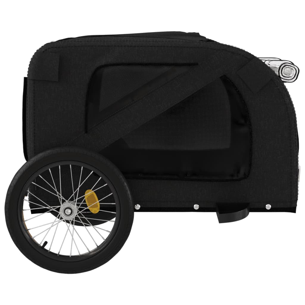 vidaXL Remorque de vélo pour animaux de compagnie noir