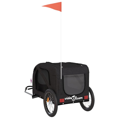 vidaXL Remorque de vélo pour animaux de compagnie noir