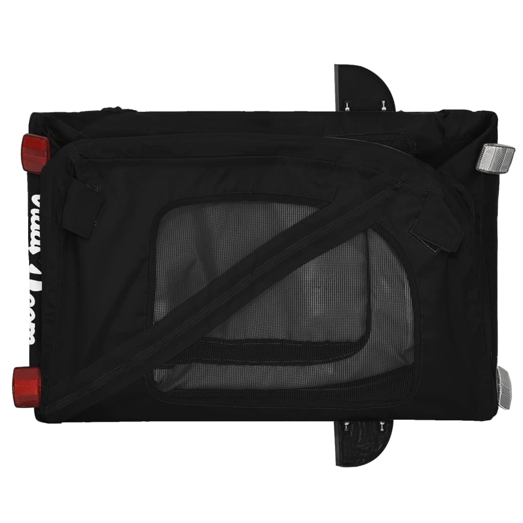vidaXL Remorque de vélo pour animaux de compagnie noir