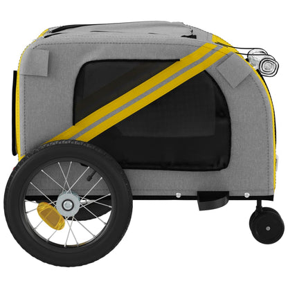 vidaXL Remorque de vélo pour animaux de compagnie jaune et noir