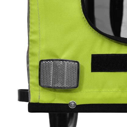 vidaXL Remorque de vélo pour animaux de compagnie vert et noir