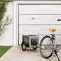 vidaXL Remorque de vélo pour animaux de compagnie gris et noir