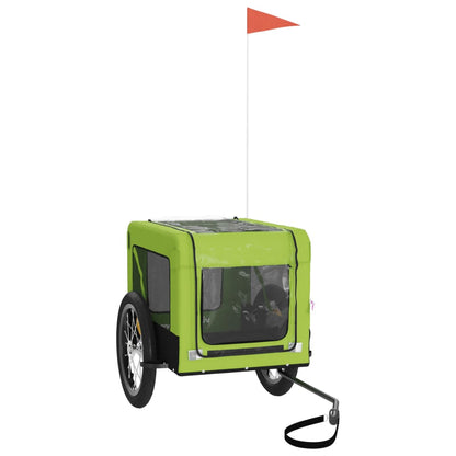 vidaXL Remorque de vélo pour animaux de compagnie vert et noir