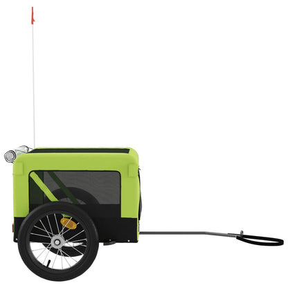 vidaXL Remorque de vélo pour animaux de compagnie vert et noir