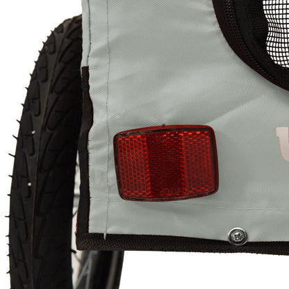vidaXL Remorque de vélo pour animaux de compagnie gris et noir