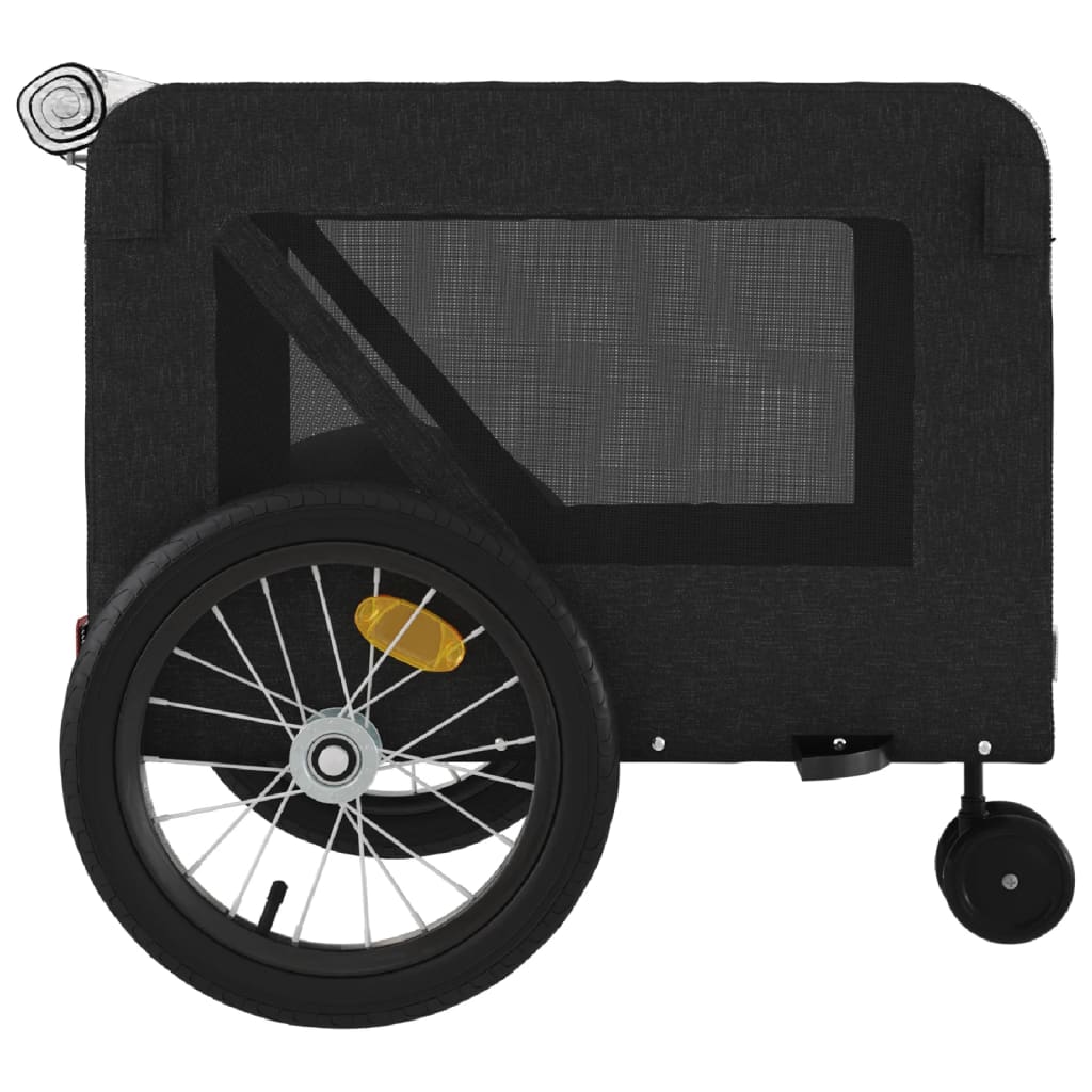 vidaXL Remorque de vélo pour animaux de compagnie noir