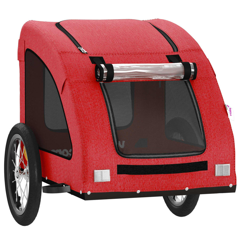 vidaXL Remorque de vélo pour animaux de compagnie rouge