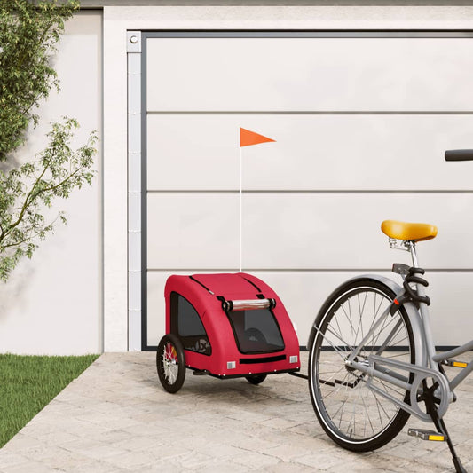 vidaXL Remorque de vélo pour animaux de compagnie rouge
