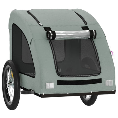 vidaXL Remorque de vélo pour animaux de compagnie gris