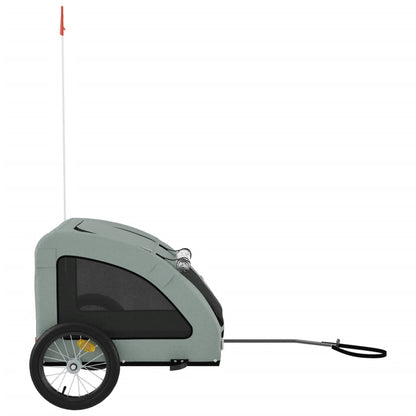 vidaXL Remorque de vélo pour animaux de compagnie gris