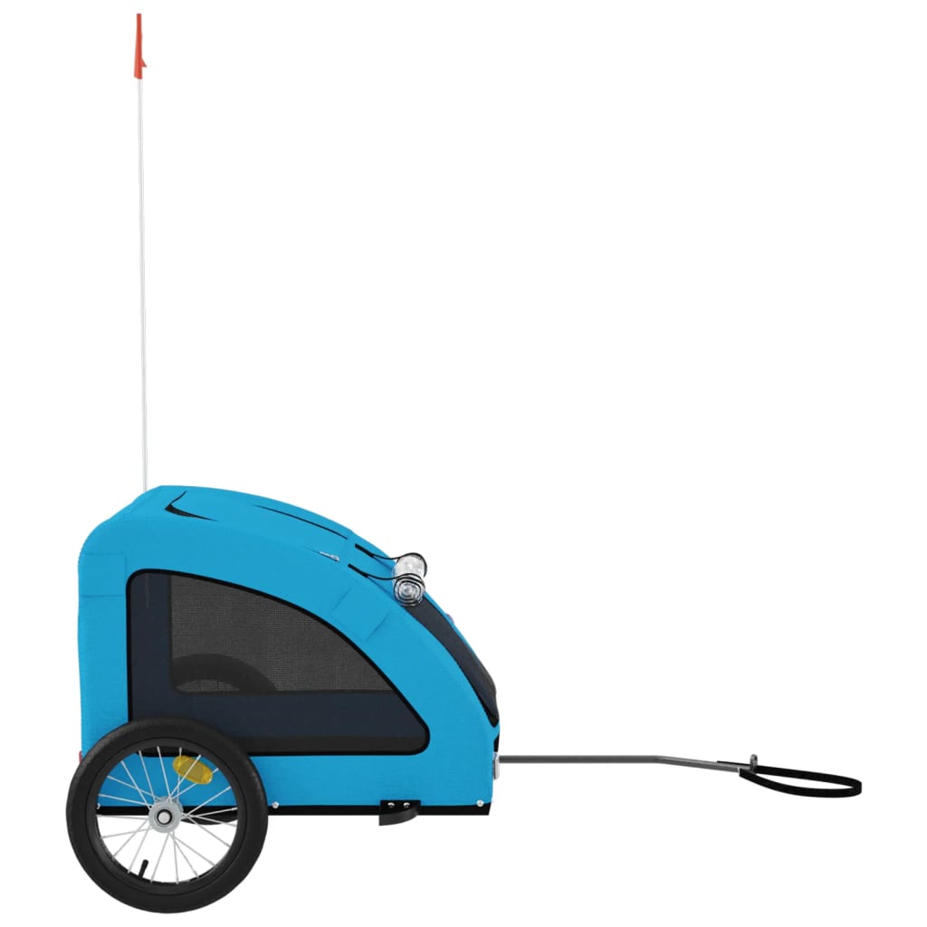vidaXL Remorque de vélo pour animaux de compagnie bleu