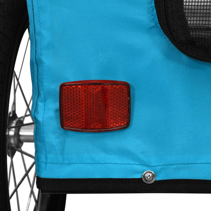 vidaXL Remorque de vélo pour animaux de compagnie bleu