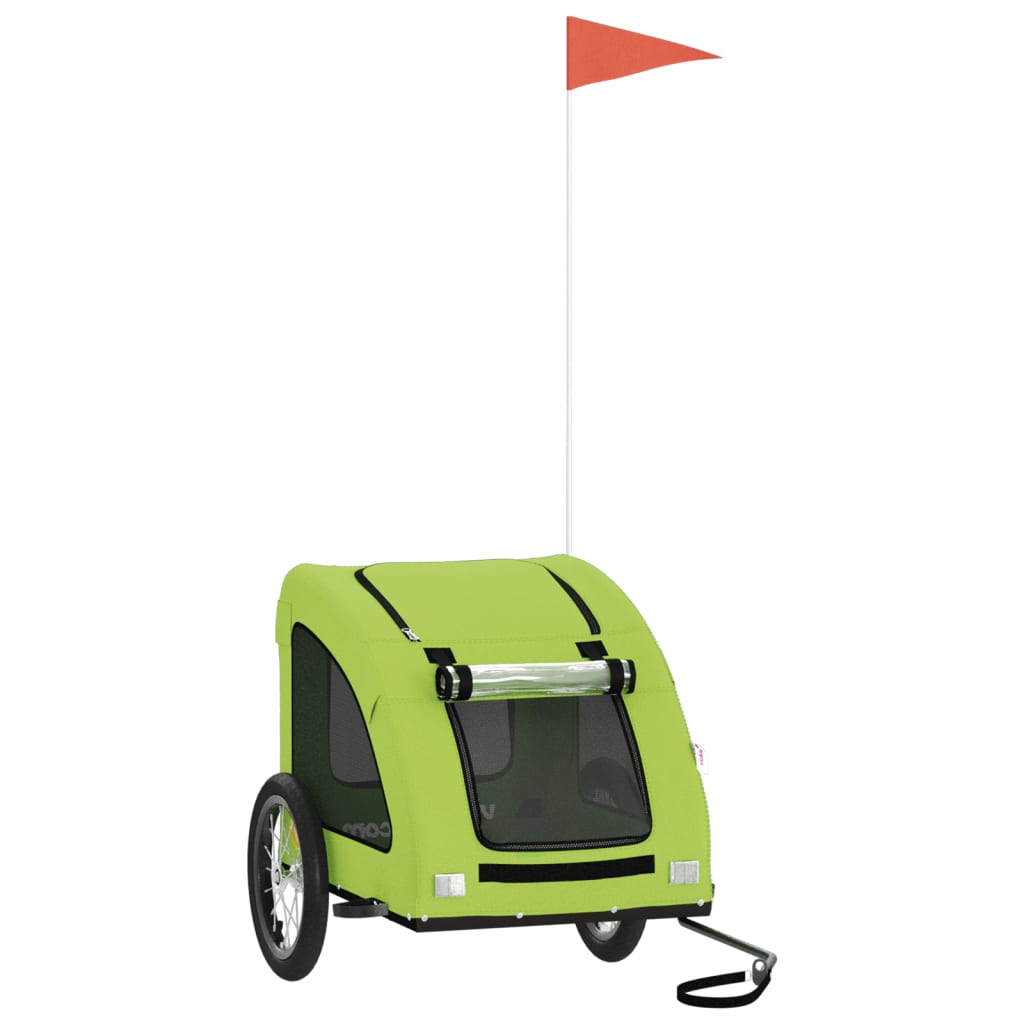 vidaXL Remorque de vélo pour animaux de compagnie vert