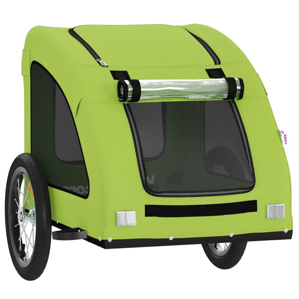 vidaXL Remorque de vélo pour animaux de compagnie vert