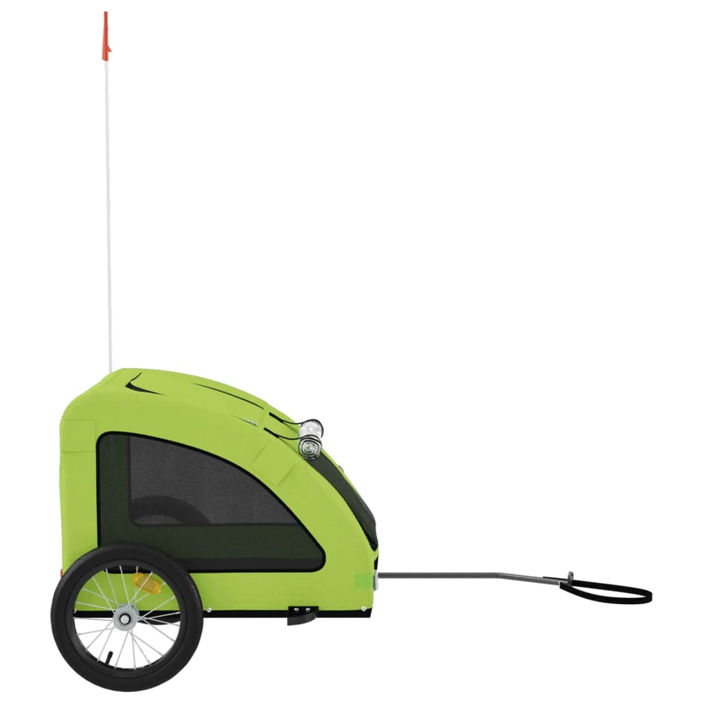 vidaXL Remorque de vélo pour animaux de compagnie vert