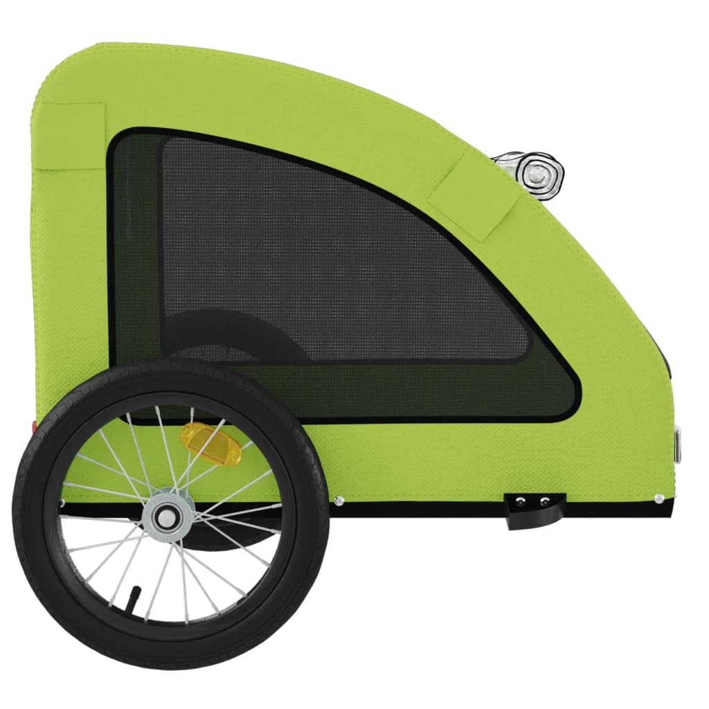 vidaXL Remorque de vélo pour animaux de compagnie vert