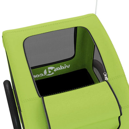 vidaXL Remorque de vélo pour animaux de compagnie vert