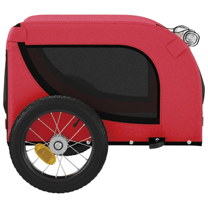 vidaXL Remorque de vélo pour animaux de compagnie rouge et noir