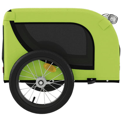 vidaXL Remorque de vélo pour animaux de compagnie vert et noir