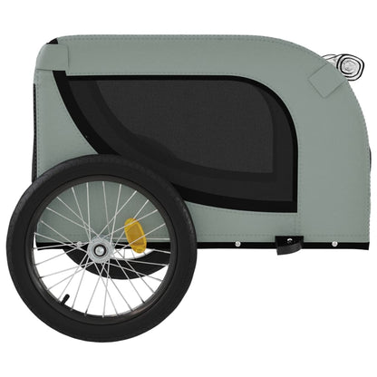vidaXL Remorque de vélo pour animaux de compagnie gris et noir