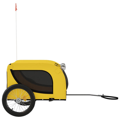 vidaXL Remorque de vélo pour animaux de compagnie jaune et noir