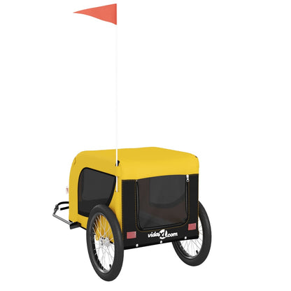 vidaXL Remorque de vélo pour animaux de compagnie jaune et noir