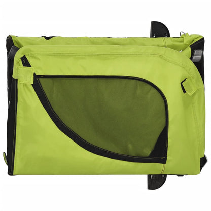 vidaXL Remorque de vélo pour animaux de compagnie vert et noir