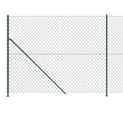 vidaXL Clôture à mailles losangées avec bride vert 2,2x25 m