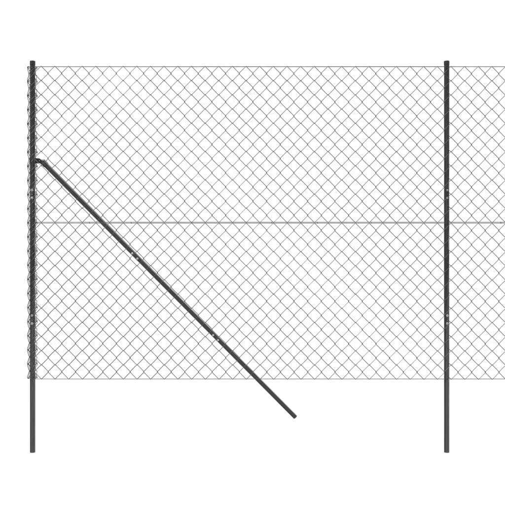 vidaXL Clôture à mailles losangées anthracite 1,6x25 m