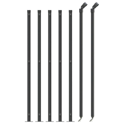 vidaXL Clôture à mailles losangées avec bride anthracite 1,1x10 m