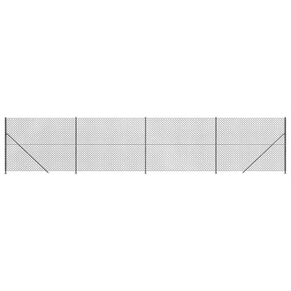 vidaXL Clôture à mailles losangées avec bride anthracite 1,8x10 m