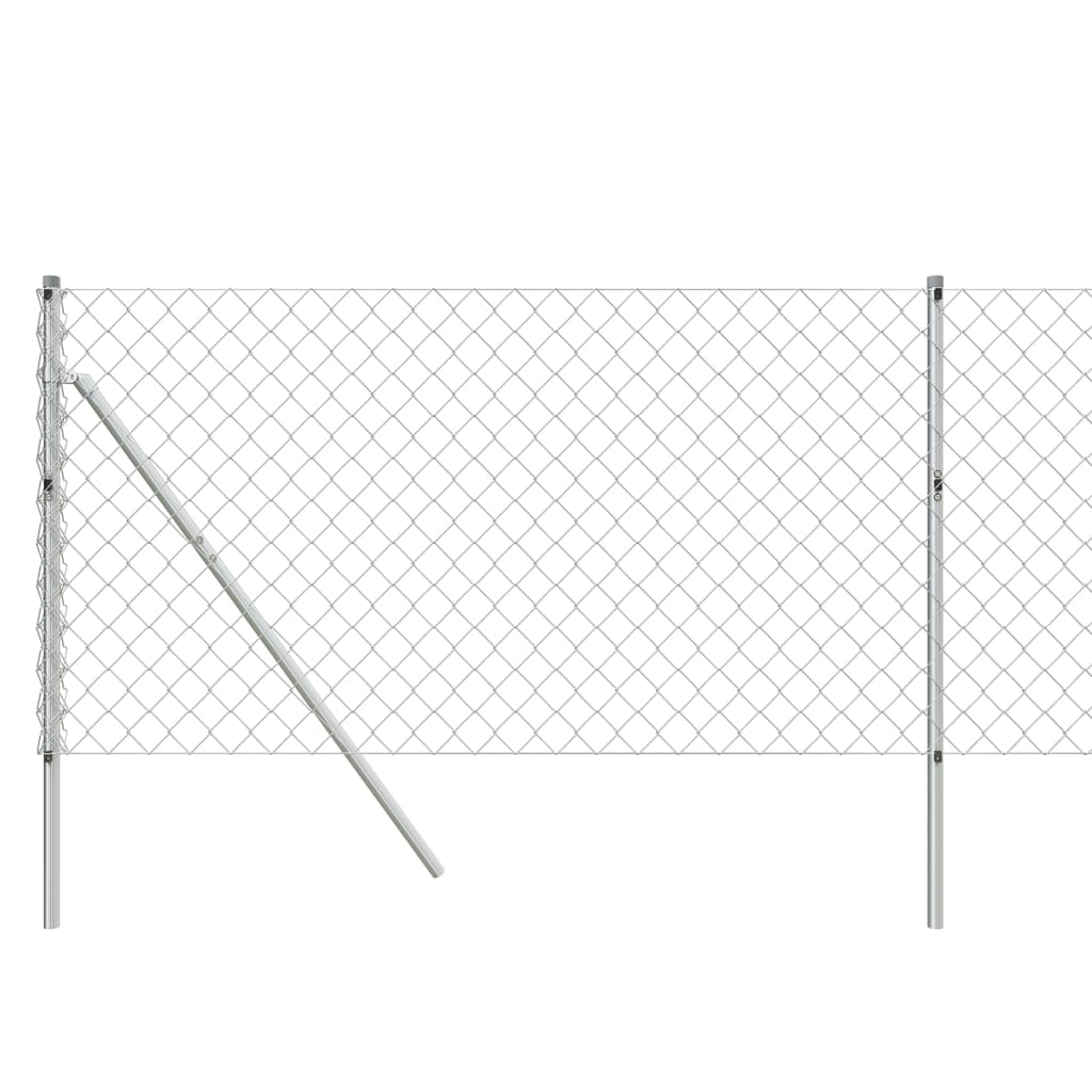 vidaXL Clôture à mailles losangées argenté 1x10 m