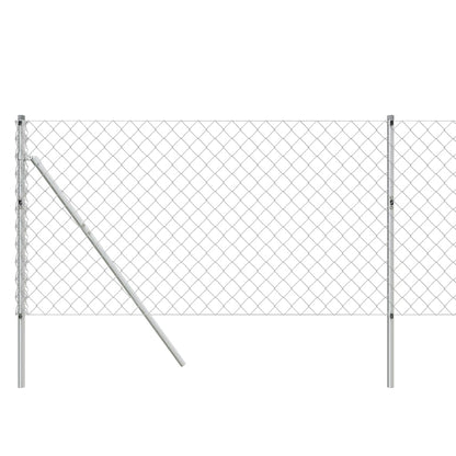 vidaXL Clôture à mailles losangées argenté 1x10 m