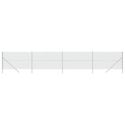 vidaXL Clôture à mailles losangées argenté 1,6x10 m