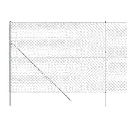 vidaXL Clôture à mailles losangées argenté 1,6x10 m