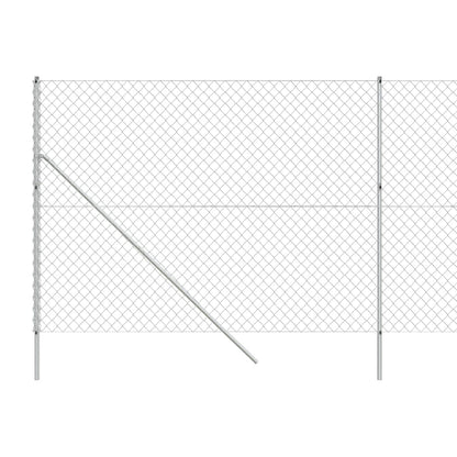 vidaXL Clôture à mailles losangées argenté 1,6x25 m