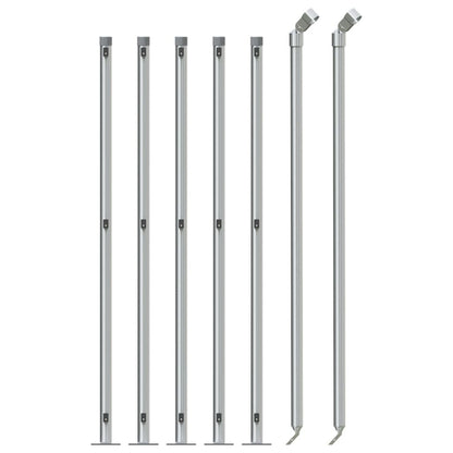 vidaXL Clôture en mailles de chaîne avec bride argenté 1,1x10 m