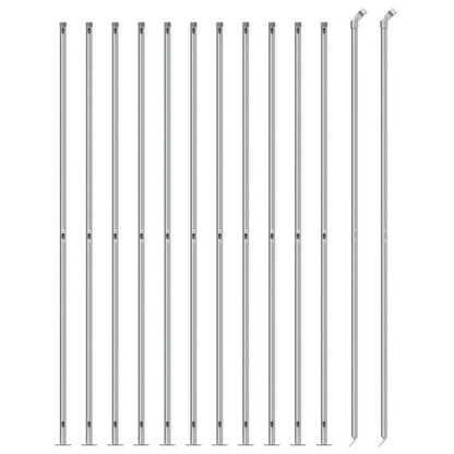 vidaXL Clôture en mailles de chaîne avec bride argenté 1,6x25 m