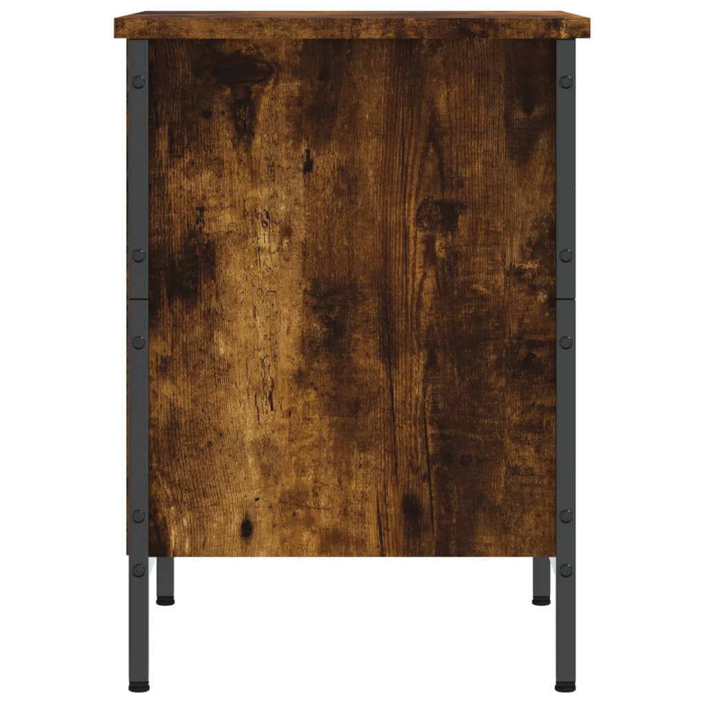 vidaXL Armoire à chaussures chêne fumé 38x35x50 cm bois d'ingénierie
