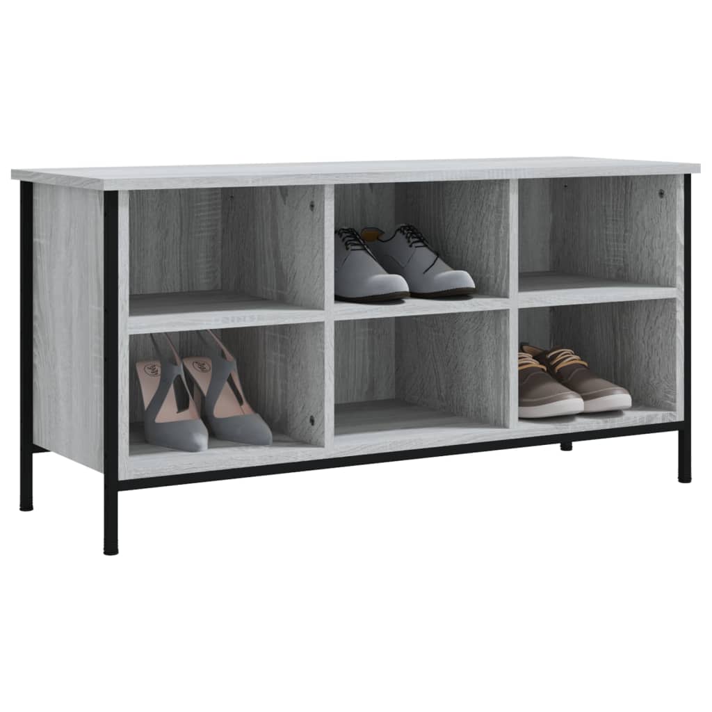 vidaXL Armoire à chaussures sonoma gris 100x35x50 cm bois d'ingénierie