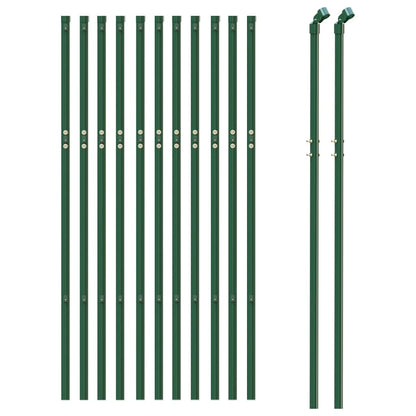 vidaXL Clôture en treillis métallique vert 0,8x25 m acier galvanisé