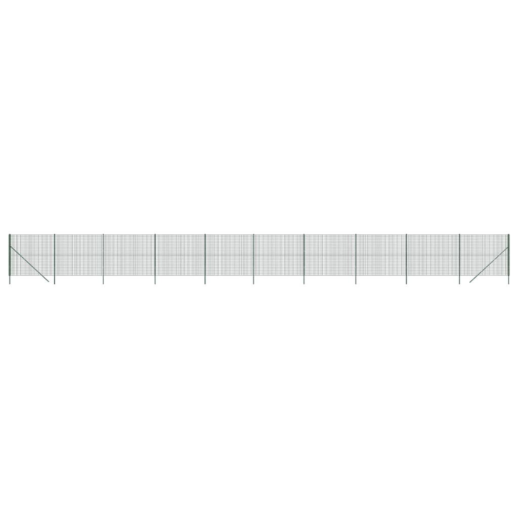 vidaXL Clôture en treillis métallique vert 2,2x25 m acier galvanisé
