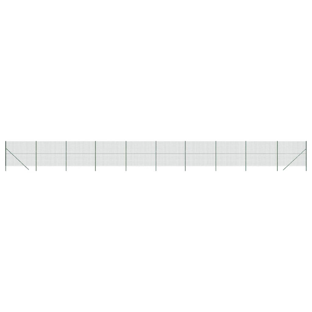 vidaXL Clôture en treillis métallique vert 2,2x25 m acier galvanisé